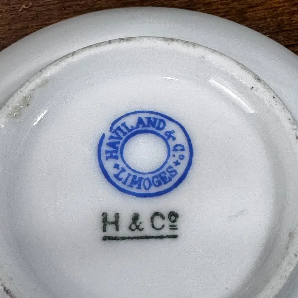 Antique late 19th-century Haviland & Co Limoges Porcelain Butter Pat circa 1880s